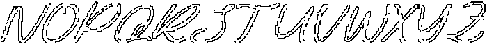 CS Bonjour Pixel Outline otf (400) Font UPPERCASE