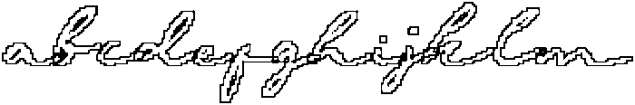 CS Bonjour Pixel Outline otf (400) Font LOWERCASE