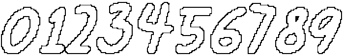 CS Bonky Pixel Outline otf (400) Font OTHER CHARS
