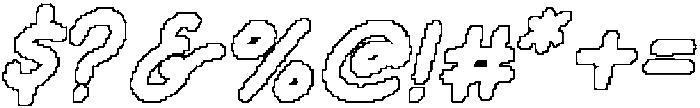 CS Bonky Pixel Outline otf (400) Font OTHER CHARS