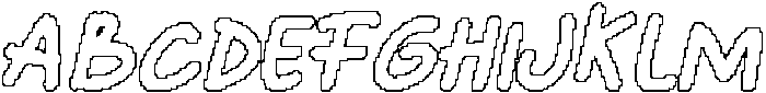 CS Bonky Pixel Outline otf (400) Font UPPERCASE