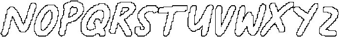 CS Bonky Pixel Outline otf (400) Font UPPERCASE