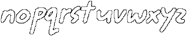 CS Bonky Pixel Outline otf (400) Font LOWERCASE