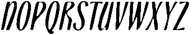 CS Borden Drawn Italic otf (400) Font UPPERCASE
