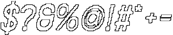 CS Boreal Pixel Outline otf (400) Font OTHER CHARS