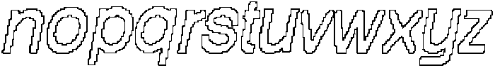 CS Boreal Pixel Outline otf (400) Font LOWERCASE