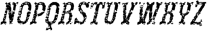 CS Bourne Stamp Italic otf (400) Font UPPERCASE