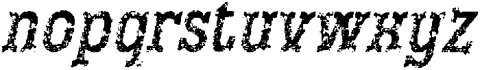 CS Bourne Stamp Italic otf (400) Font LOWERCASE