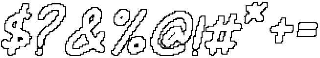 CS Boysen Pixel Outline otf (400) Font OTHER CHARS