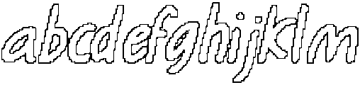 CS Boysen Pixel Outline otf (400) Font LOWERCASE
