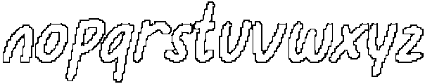 CS Boysen Pixel Outline otf (400) Font LOWERCASE