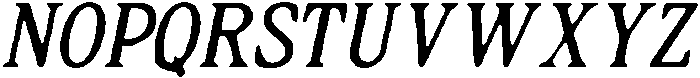 CS Bozhena Drawn Italic otf (400) Font UPPERCASE