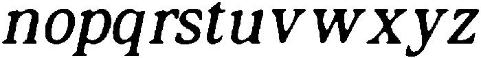 CS Bozhena Drawn Italic otf (400) Font LOWERCASE