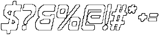 CS Brachial Pixel Outline otf (400) Font OTHER CHARS