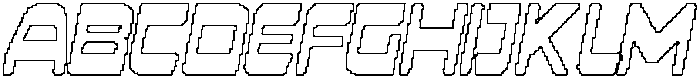 CS Brachial Pixel Outline otf (400) Font UPPERCASE