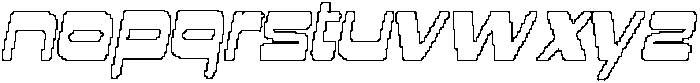 CS Brachial Pixel Outline otf (400) Font LOWERCASE