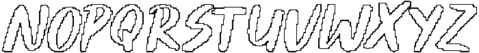 CS Brawley Pixel Outline otf (400) Font UPPERCASE