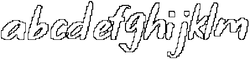 CS Brawley Pixel Outline otf (400) Font LOWERCASE