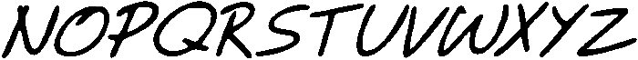 CS Breezy Drawn Italic otf (400) Font UPPERCASE