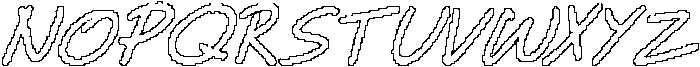 CS Breezy Pixel Outline otf (400) Font UPPERCASE