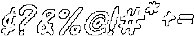 CS Brilliant Pixel Outline otf (400) Font OTHER CHARS