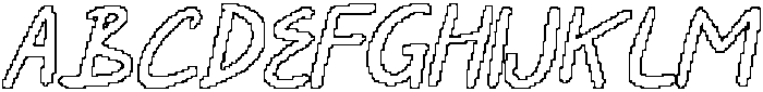 CS Brilliant Pixel Outline otf (400) Font UPPERCASE