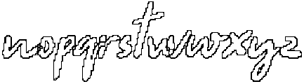 CS Brilliant Pixel Outline otf (400) Font LOWERCASE