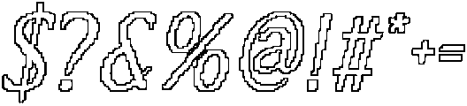 CS Briseis Pixel Outline otf (400) Font OTHER CHARS