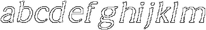 CS Briseis Pixel Outline otf (400) Font LOWERCASE