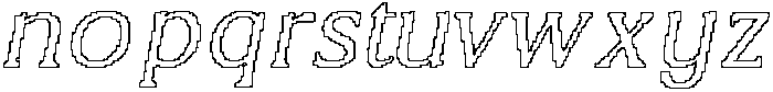 CS Briseis Pixel Outline otf (400) Font LOWERCASE