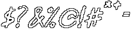 CS Brooklyn Pixel Outline otf (400) Font OTHER CHARS