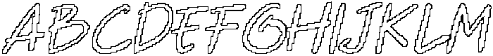 CS Brooklyn Pixel Outline otf (400) Font UPPERCASE