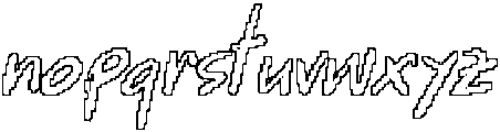 CS Brooklyn Pixel Outline otf (400) Font LOWERCASE