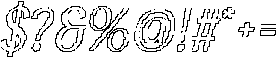 CS Calgary Pixel Outline otf (400) Font OTHER CHARS