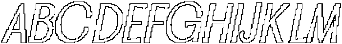 CS Calgary Pixel Outline otf (400) Font UPPERCASE