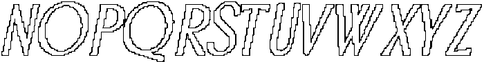 CS Calgary Pixel Outline otf (400) Font UPPERCASE