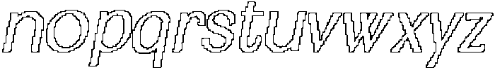 CS Calgary Pixel Outline otf (400) Font LOWERCASE