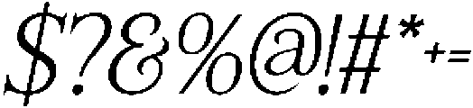 CS Calistha Italic otf (400) Font OTHER CHARS