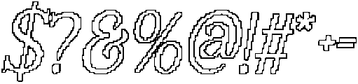 CS Calistha Pixel Outline otf (400) Font OTHER CHARS