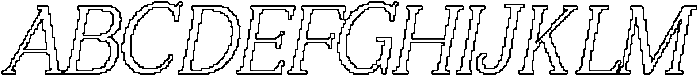 CS Calistha Pixel Outline otf (400) Font UPPERCASE