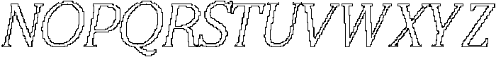 CS Calistha Pixel Outline otf (400) Font UPPERCASE