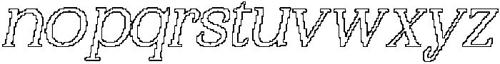 CS Calistha Pixel Outline otf (400) Font LOWERCASE