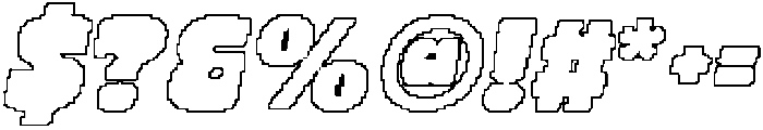 CS Calton Pixel Outline otf (400) Font OTHER CHARS