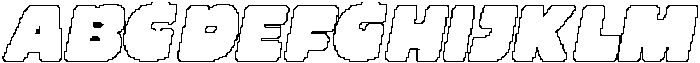 CS Calton Pixel Outline otf (400) Font UPPERCASE