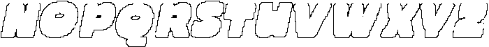 CS Calton Pixel Outline otf (400) Font UPPERCASE