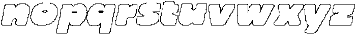 CS Calton Pixel Outline otf (400) Font LOWERCASE
