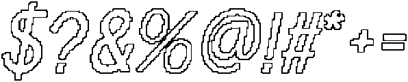 CS Carsten Pixel Outline otf (400) Font OTHER CHARS