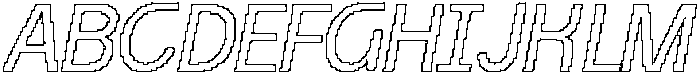 CS Carsten Pixel Outline otf (400) Font UPPERCASE
