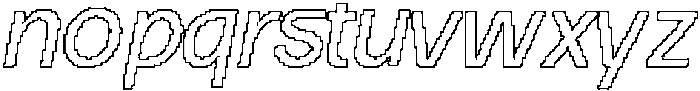 CS Carsten Pixel Outline otf (400) Font LOWERCASE