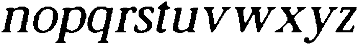 CS Cartage Drawn Italic otf (400) Font LOWERCASE